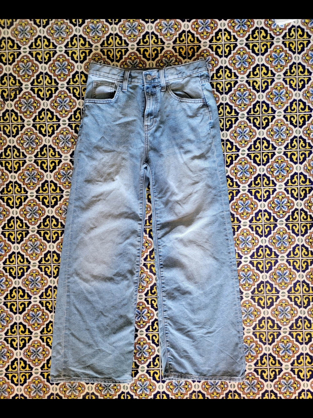 Old Navy Light Wash Wide Leg Jeans High Rise